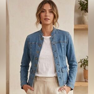 Acne Blue Jean Jacket with Button Accents cache 2 denim vintage